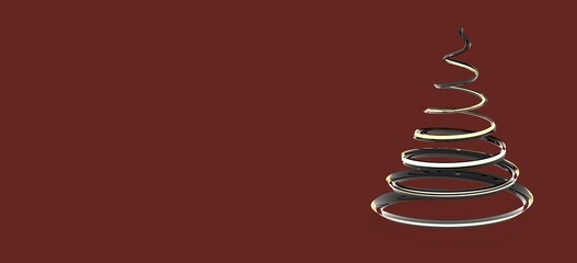 merry christmas card modern 3d minimal