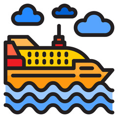 ship color line style icon