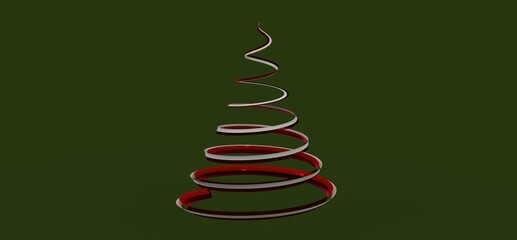 3d merry christmas card modern 3d minimal tree