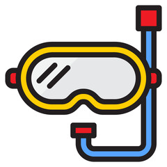 snorkel color line style icon