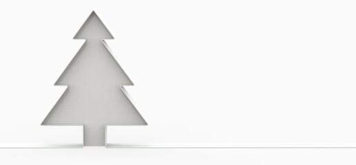 Fototapeta premium modern winter merry christmas card modern 3d minimal