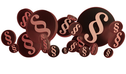 Law and justice concept modern 3d