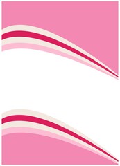 pink and white background with ribbon, simple background blank graphic design for website, poster, postcard, banner, etc., pink and white, vector, copy space 