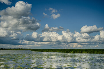 clouds over the lake