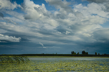 clouds over the river