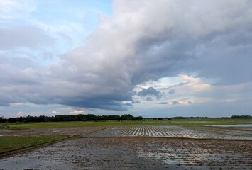 clouds over the land