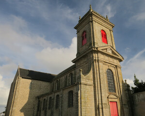 Fototapeta na wymiar Abbey of Saint-Gildas de Rhuys on the Rhuys peninsula in Morbihan, Brittany, France