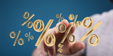 percent sign percentage icon interest rate.