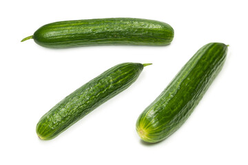 Cucumber isolated on white background.