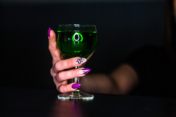 glass of wine in hand