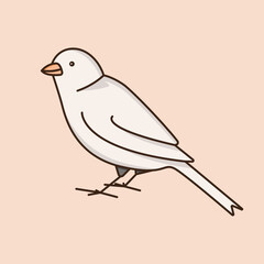 Simple bird cartoon. Vector illustration EPS 10