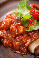 Korean spicy stir-fried cartilage