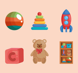 different toys for playroom