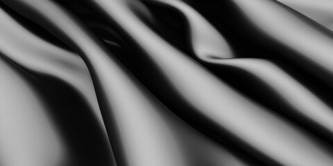 Abstract background luxury cloth waves. dark wavy soft wrinkled fabric