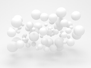 White balls decorative abstract background
