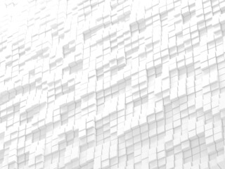 White cubes structure. Abstract futuristic background.