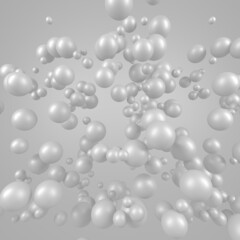 White balls decorative abstract background