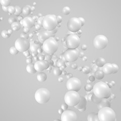 White balls decorative abstract background