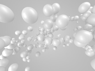 White balls decorative abstract background