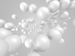 White balls decorative abstract background