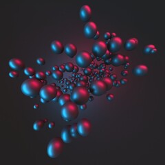 Colorful shiny spheres design background