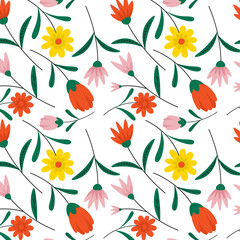 Plakat Abstract organic floral pattern background. Vector.