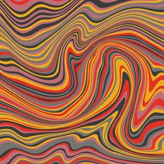 Abstract psychedelic groovy background. Vector.