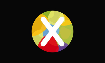 Colorful Letter X Logo Design vector Template. Abstract Technology Letter X Logo Design