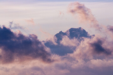 Purple and pink sky blue hour mountain cloud