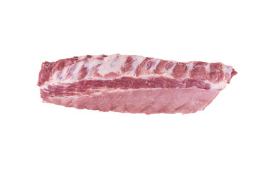 pork raw meat white background 