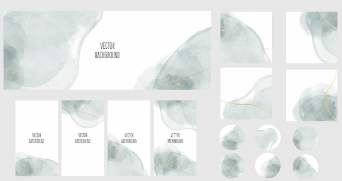 Social media set: stories, posts, highlights, banner templates.