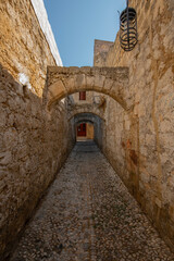 A street in the old town of rhodes