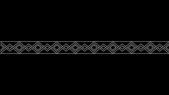 black and white ornament background animation