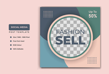 Fashion Modern Social media post template banner design. Fashion vector template design.