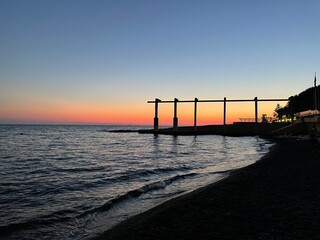 sunset on the beach