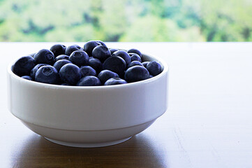 Blueberries on the table