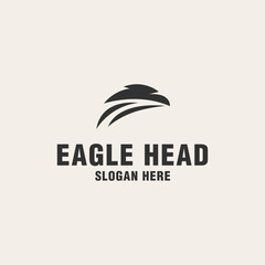 Eagle head logo template on monogram style