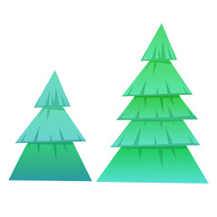Obraz premium Vector tree in cartoon style. White background.
