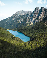 Fototapeta na wymiar aerial view of lake landscape