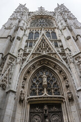 Fototapeta premium The Church of Saint-Maclou (1436 - 1521) - Roman Catholic church in Rouen, France. It considered one of the best examples of the Flamboyant style of Gothic architecture in France.