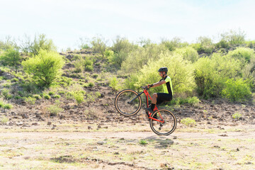 Young athlete training for a sports race