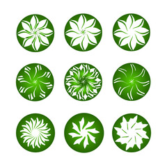 Abstract circle template, the color green