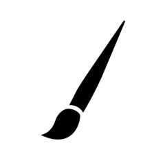 Paint brush in black, icon, vector.