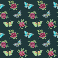 Fototapeta premium seamless floral pattern