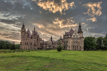 Obraz premium Castle in Moszna, near Opole, Silesia, Poland