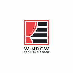 Blind windows curtain furniture logo design decoration