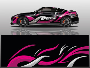 Car decal wrap design vector
