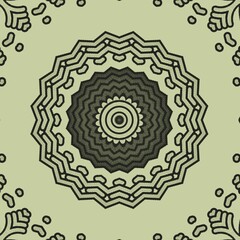 Illustration of different geometric shapes forming a circle against a green background