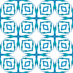 Medallion seamless pattern. Blue energetic boho