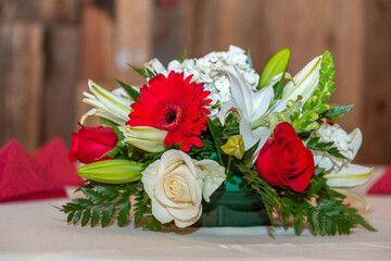 bouquet of flowers table ornament